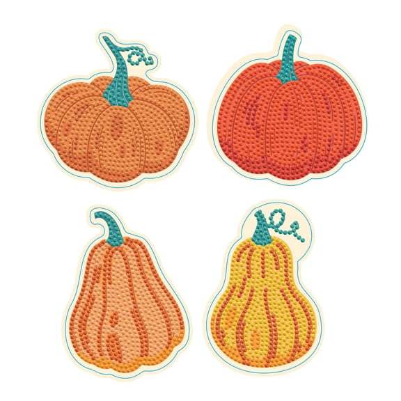 DIAMOND DOTZ Pumpkin Coasters Diamond Painting Kit