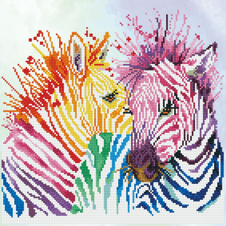 Diamond Dotz Kit Rainbow Zebras