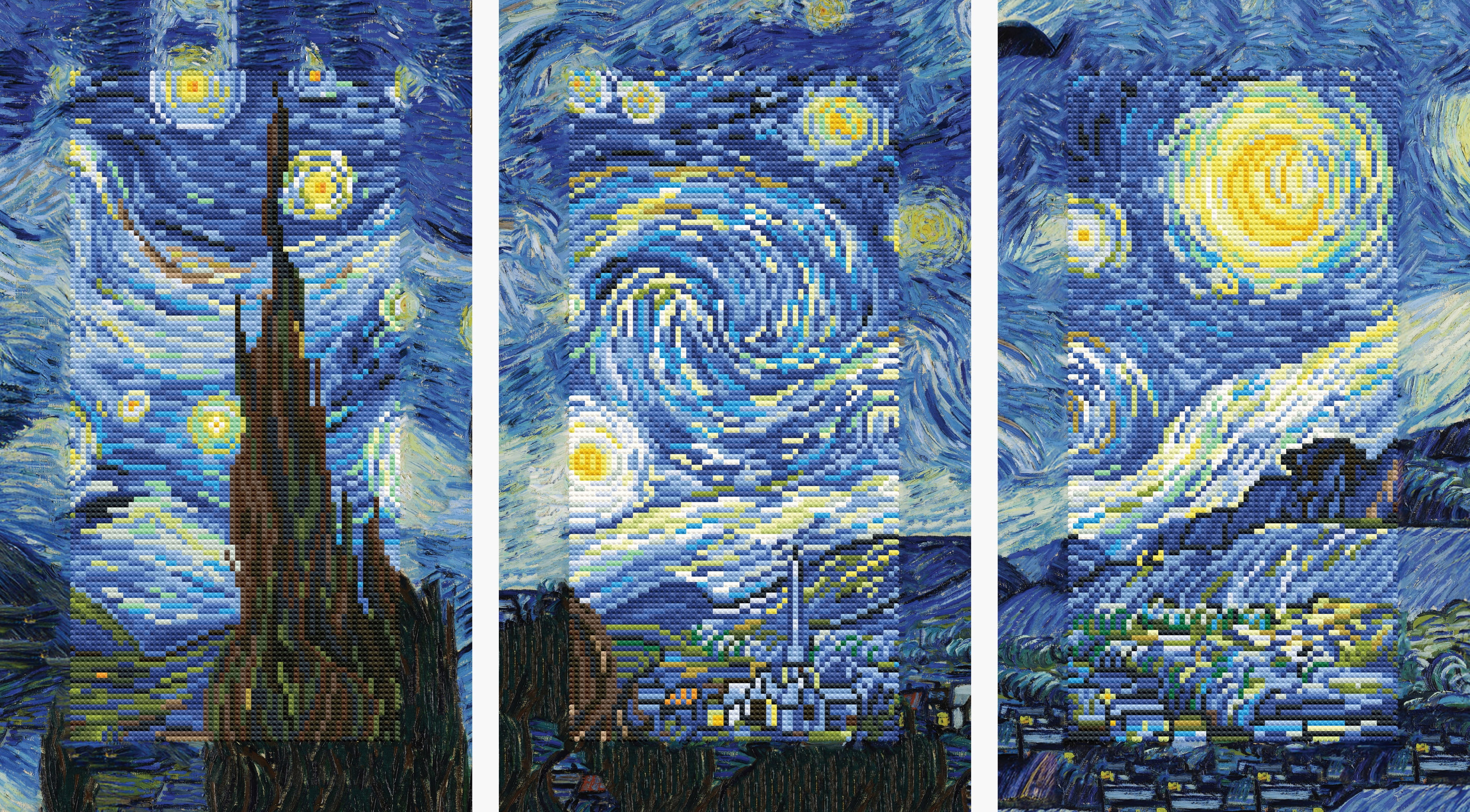 DIAMOND DOTZ® Starry Night (Après Van Gogh) Triptych Diamond Painting Kit