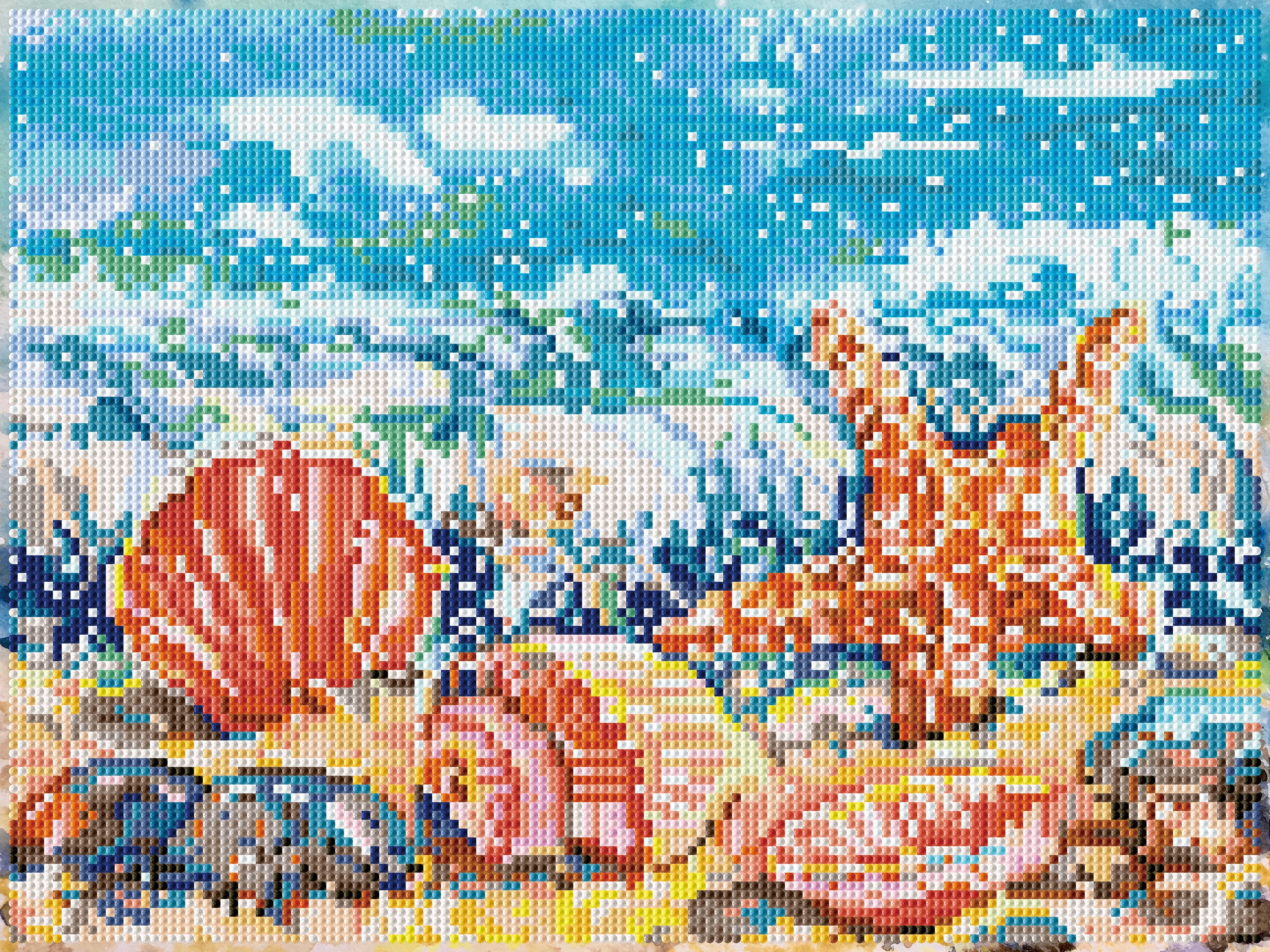 DIAMOND DOTZ Diamond Painting Kit Summertime Beach Shells 16x12
