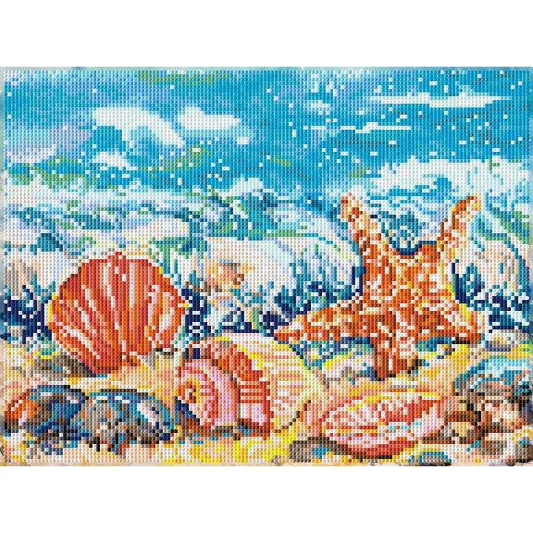 DIAMOND DOTZ Diamond Painting Kit Summertime Beach Shells 16x12