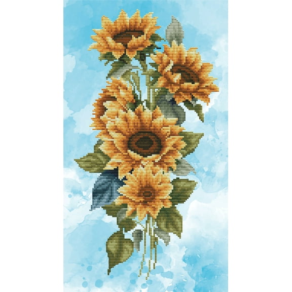 DIAMOND DOTZ® Sunflower Bouquet Special Edition No-Count Cross Stitch Kit