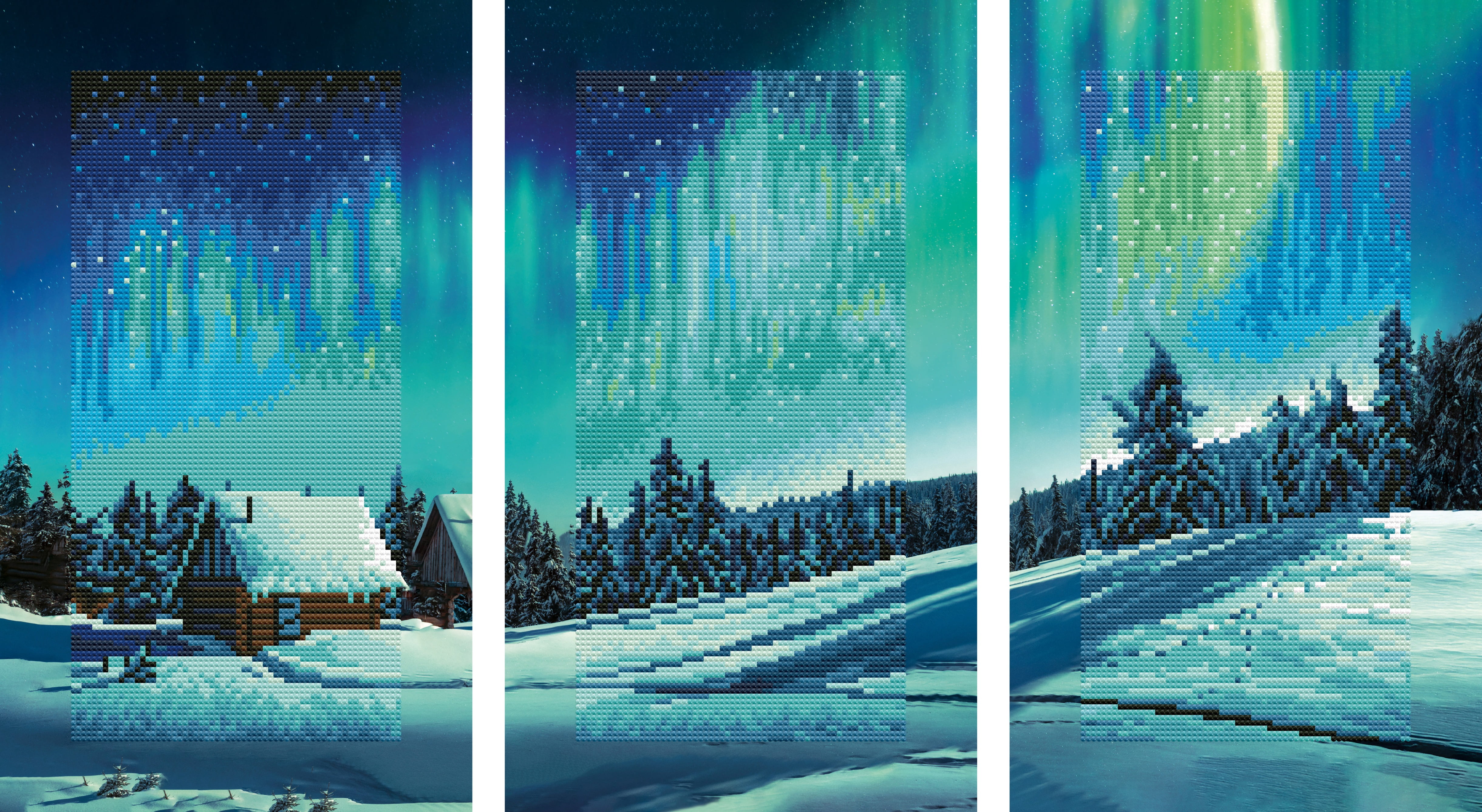 DIAMOND DOTZ® Twilight Borealis Triptych Diamond Painting Kit