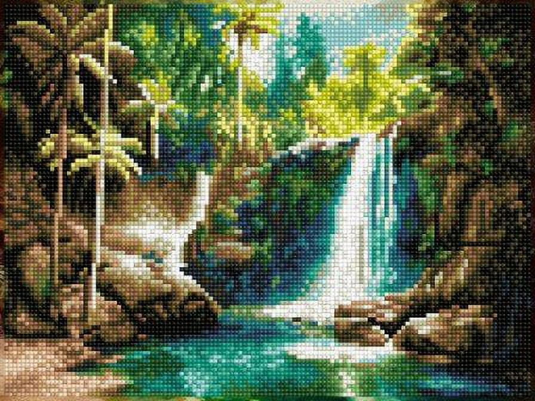 DIAMOND DOTZ® Waterfall Grotto Round Facet Diamond Painting Unisex