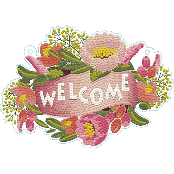 DIAMOND DOTZ Welcome Wall Plaque Diamond Painting Kit