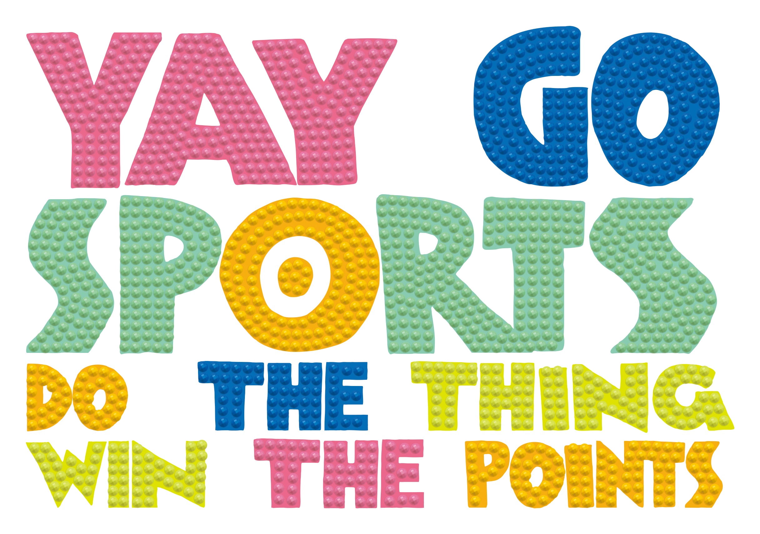 DIAMOND DOTZ® Yay! Go Sports Iron-On 'N' Dot Transfer