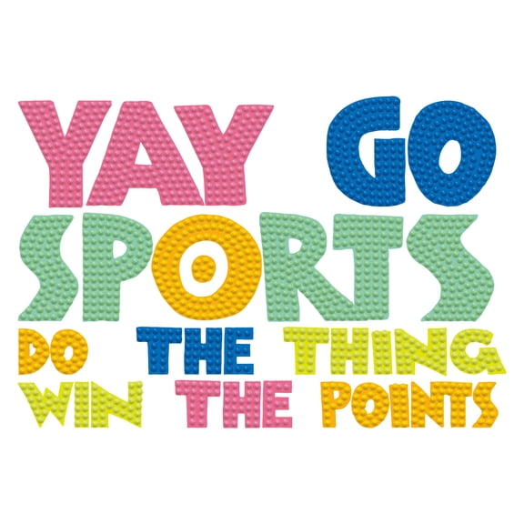 DIAMOND DOTZ Yay! Go Sports Iron-On 'N' Dot Transfer
