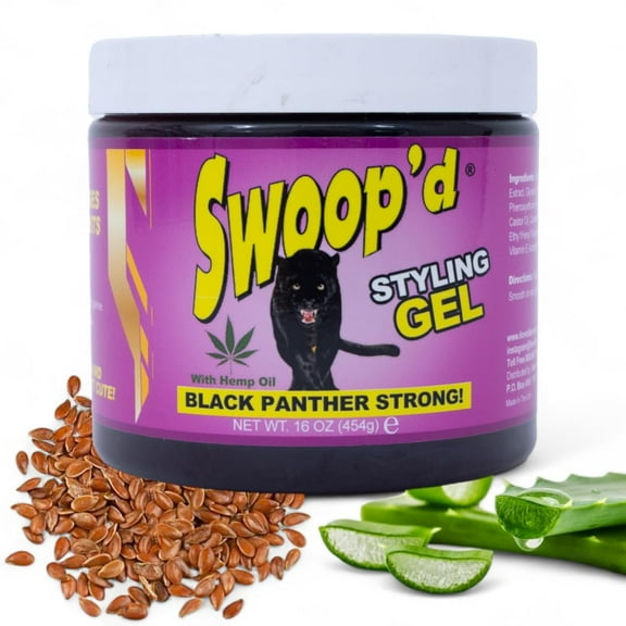 Swoopd Styling Gel By Black Panther Strong Hold, Non Flaky Non Tacky 24 Hr All Day Hold
