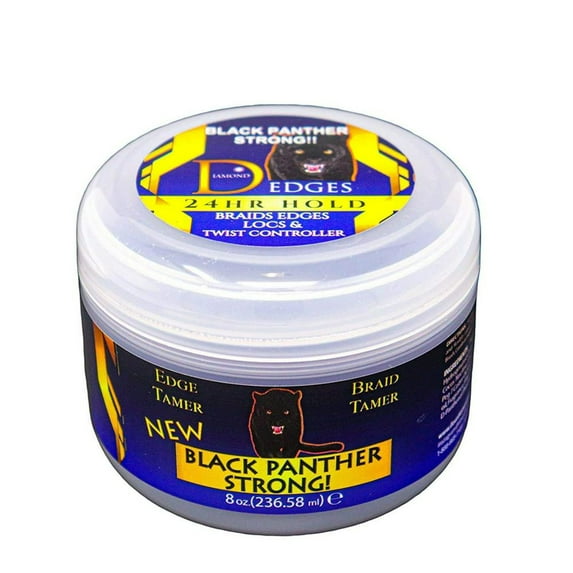 "DIAMOND EGDES BLACK PANTHER STRONG Styling Gel. Great for Curly Hair, 8 Ounce"