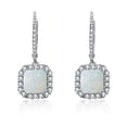 thumbnail image 1 of DIAMOND ESSENCE LEVERBACK EARRINGS WITH SQUARE OPAL STONE,3.50Cts.T.W. - SEC6094WO, 1 of 1