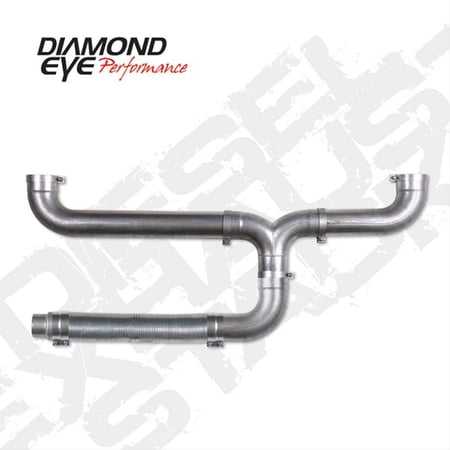 DIAMOND EYE 5" ALUMINIZED UNIVERSAL DIESEL DUAL EXHAUST