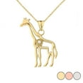 thumbnail image 1 of DIAMOND GIRAFFE PENDANT NECKLACE IN GOLD (YELLOW/ROSE/WHITE) :  10K  Pendant with 20" chain, 1 of 1