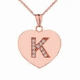 thumbnail image 1 of DIAMOND INITIAL A-Z HEART PENDANT NECKLACE IN ROSE GOLD, 1 of 1