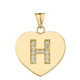 thumbnail image 1 of DIAMOND INITIAL A-Z HEART PENDANT NECKLACE IN YELLOW GOLD :  10K  Pendant with 18" chain, 1 of 1