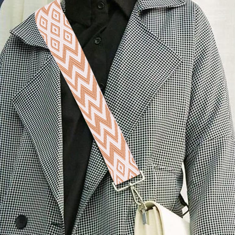 DIAMOND Nylon Crossbody Strap Soft Women Wide Purse Strap Chain Bag