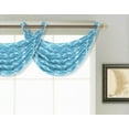 thumbnail image 1 of DIAMOND TRELLIS DESIGN V23 1 PC VALANCE TURQUOISE / WHITE SEMI SHEER WINDOW TOP CURTAIN GEOMETRIC PATTERN KITCHEN ,NURSERY,BATHROOM, WEDDING SIZE 35" WIDE X 18" LENGTH, 1 of 1