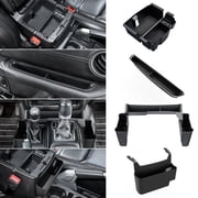 DIAMOOKY 4 Pack Center Console Organizer for Jeep Wrangler JL JLU 4xe 2018-2026 & Gladiator JT 2020-2026 Accessories Gear Shift Side Tray Hanging Armrest Storage Box Not for JK/JKU