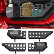 DIAMOOKY Front Door Pocket Storage Box for Jeep Wrangler JL JLU 4XE 2018-2025 & Gladiator JT 2020-2022 2023 2024 2025, 2PCS - Front Door Flag