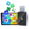 thumbnail image 1 of DIAMOOKY Mini Wireless CarPlay Adapter for iPhone & Android Auto, 2 in 1 Bluetooth Dongle Plug & Play with Fast Stable Connection, Converts Wired to Wireless Car Play Adapter, 1 of 10