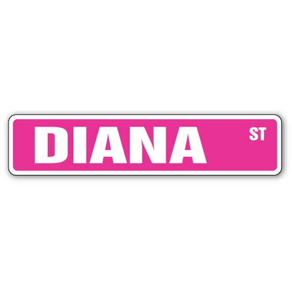 DIANA Street Sign Childrens Name Room Sign | Indoor/Outdoor | 30" Wide