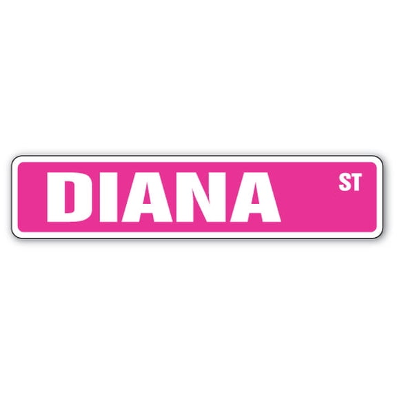 DIANA Street Sign Childrens Name Room Sign | Indoor/Outdoor | 36" Wide