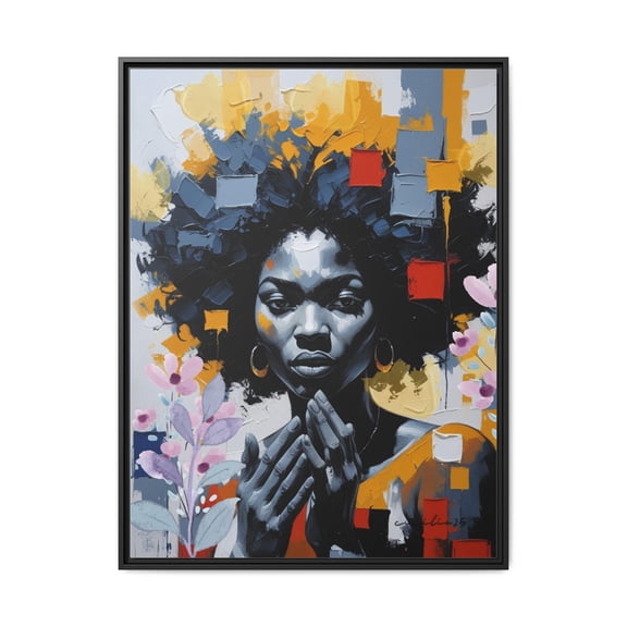 DIANANA Afrocentric Art: Multi-Color Framed Poster Wall Decor