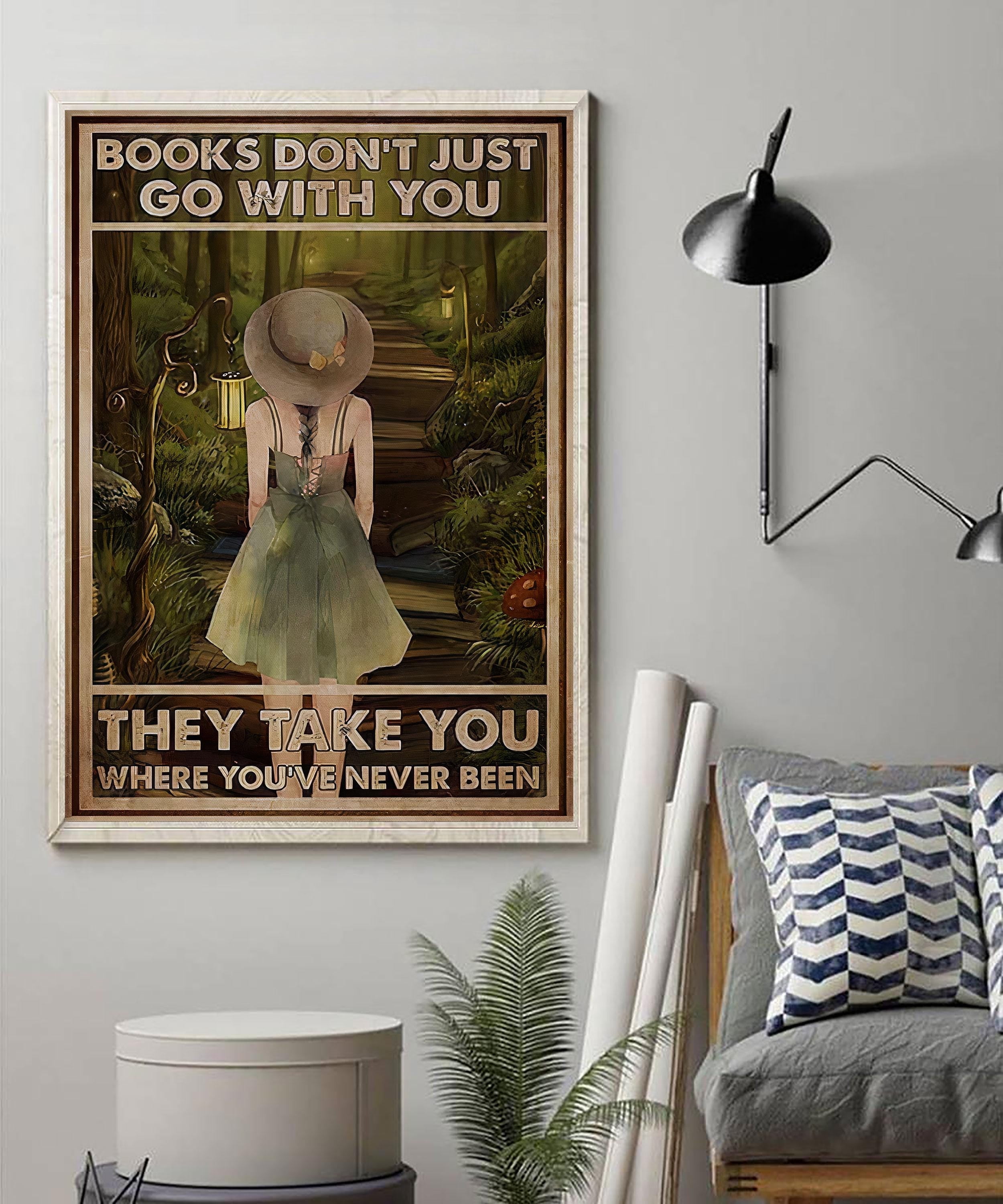 DIANANA Book Lover Reading Poster Or Poster, Bookworm Wall Art, Books ...