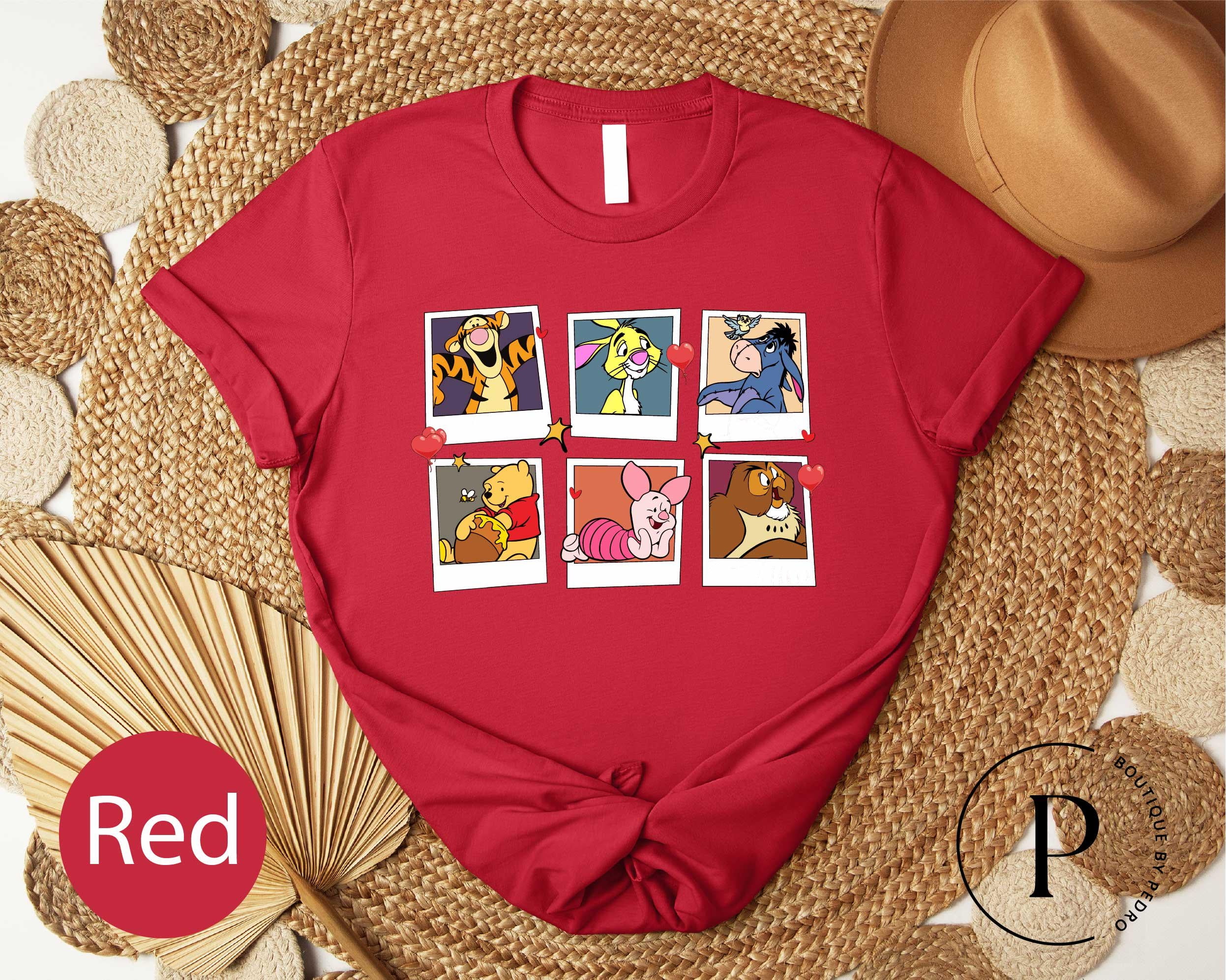 DIANANA Disney Winnie The Pooh Polaroid Portrait T-Shirt, Piglet Pooh ...