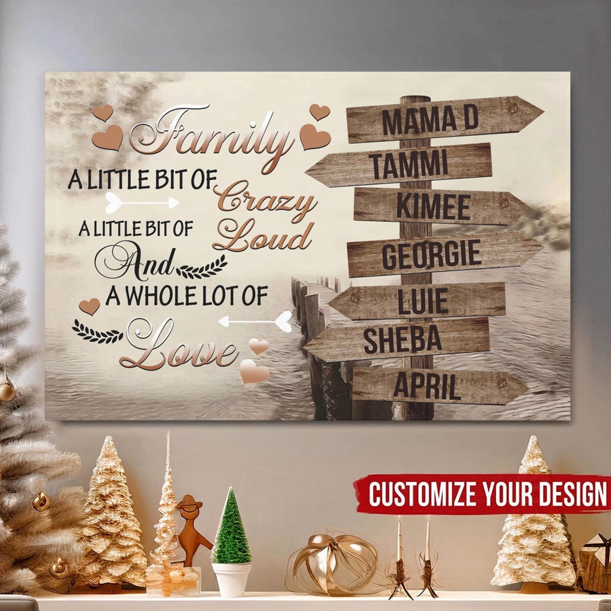 DIANANA Family A Little Bit Of Crazy Poster, Gift For Family, Street ...