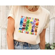 DIANANA It's Okay To Feel All The Feels Shirt, Disney Pixar Inside Out Shirt, Disney Inside Out 2 Movie Shirt, Disney Pixar Shirt