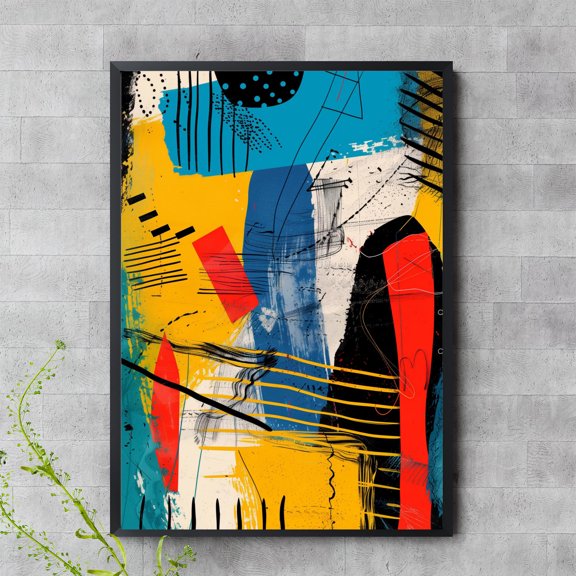 DIANANA Modern Abstract Wall Art Print – Bold Colorful Composition