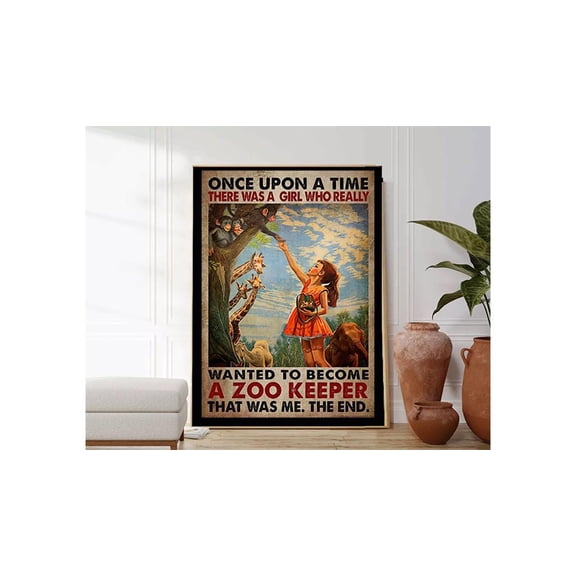 DIANANA Poster Zoo Keeper Onᴄe Upon a Time,There Was a Girl,Who Really Wᴀnted To ʙeᴄome a Zoo Keeper