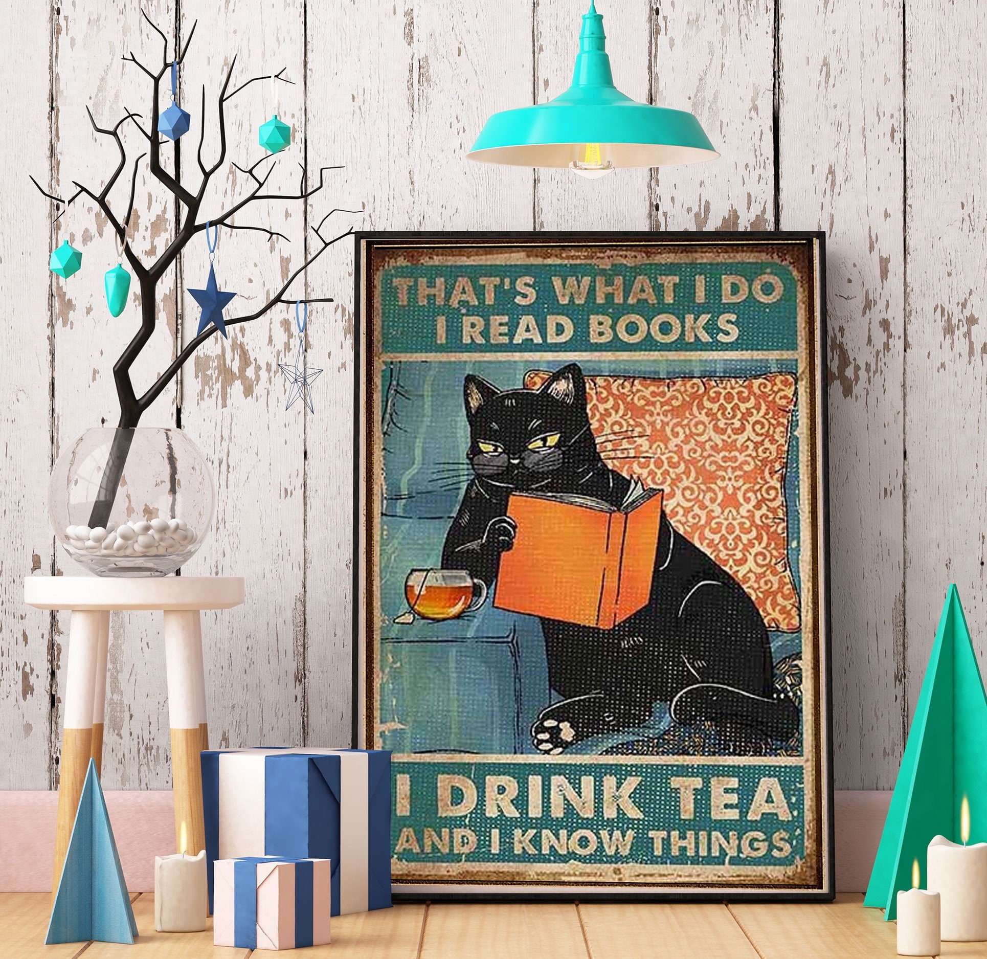 Poster artistico da parete con scritta in lingua inglese That What I Do I Read Books