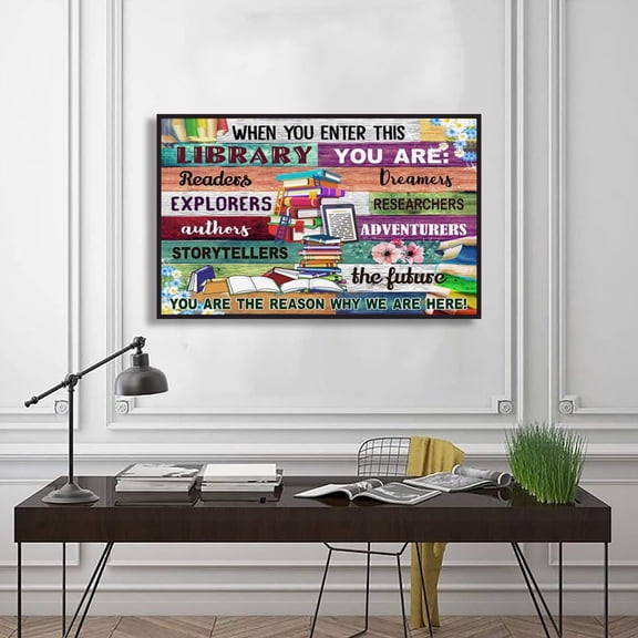 DIANANA When You Enter This Library, You Are Poster, Classroom Poster, Library Poster, Wall Art Home, Back To School Gift, Decoration Wall Art