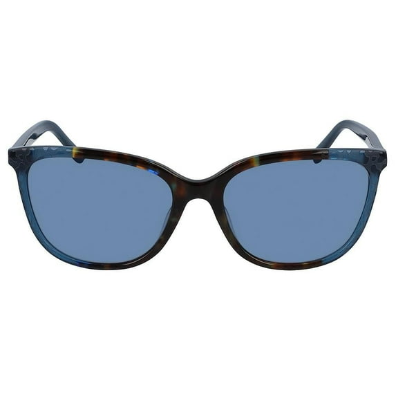 DIANE VON FURSTENBERG-DVF680S GLENDA 315 Square Sunglasses Teal Tortoise Blue