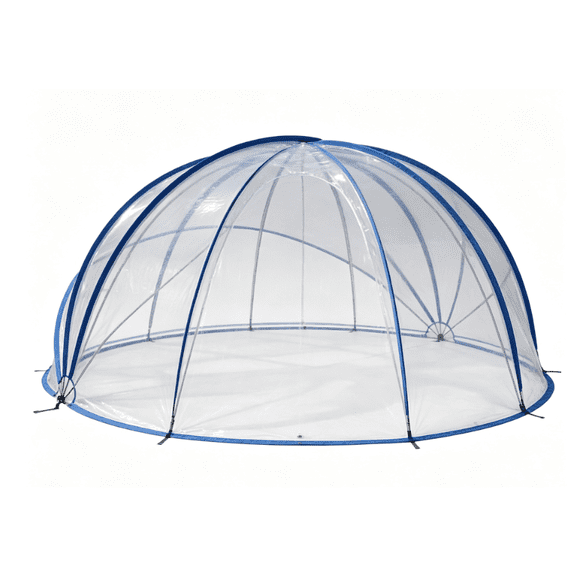 DIANJIE 18 FT Retractable Round Pool Dome Cover for Outdoor Pool