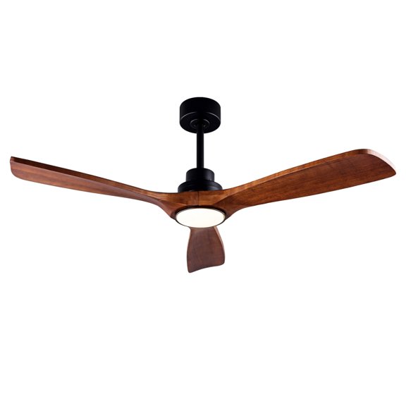 DIANJIE 52 Inch Integrated Ceiling Cooling & Lighting Unit, 6-Speed Reversible Quiet Operation Ceiling Mount Air Circulator with Dimmable Light for Indoor & Semi-Open Space