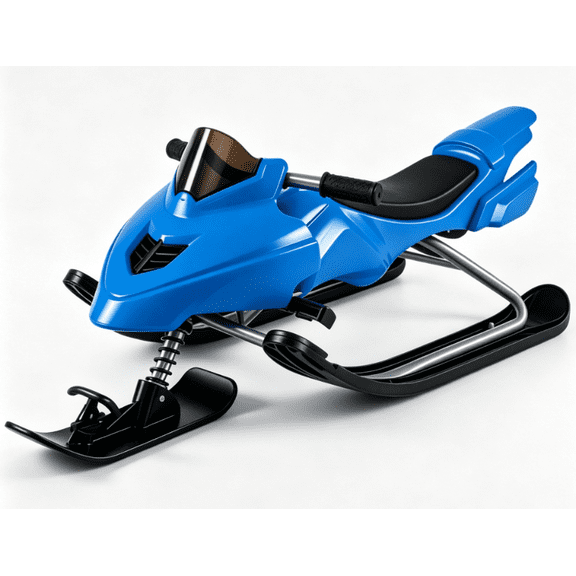DIANJIE Blue Snow Ski Sled with Steering Control and Brakes