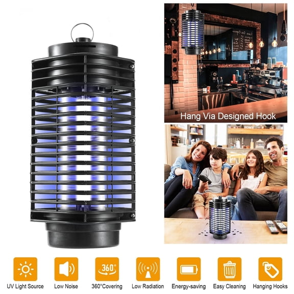 DIANJIE Dual Use Standing & Hanging Insect Attraction Lamp with Protective Grid Shield Wide Coverage Indoor Flying Insect Trap