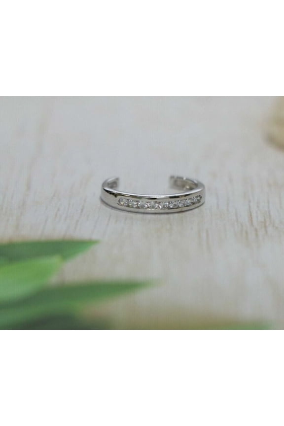 0.50Ct Round Cut Cubic Zirconia Women's Toe Ring Band 925 Sterling Silver Pretty Toe Ring