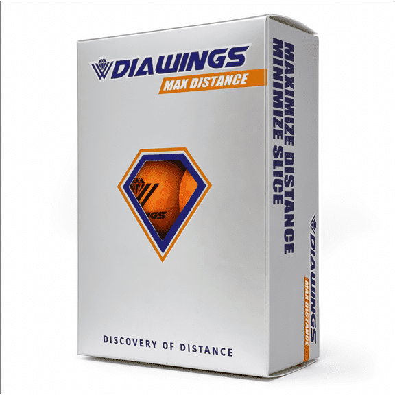 DIAWINGS MAX DISTANCE GOLF BALL ORANGE 6 Balls