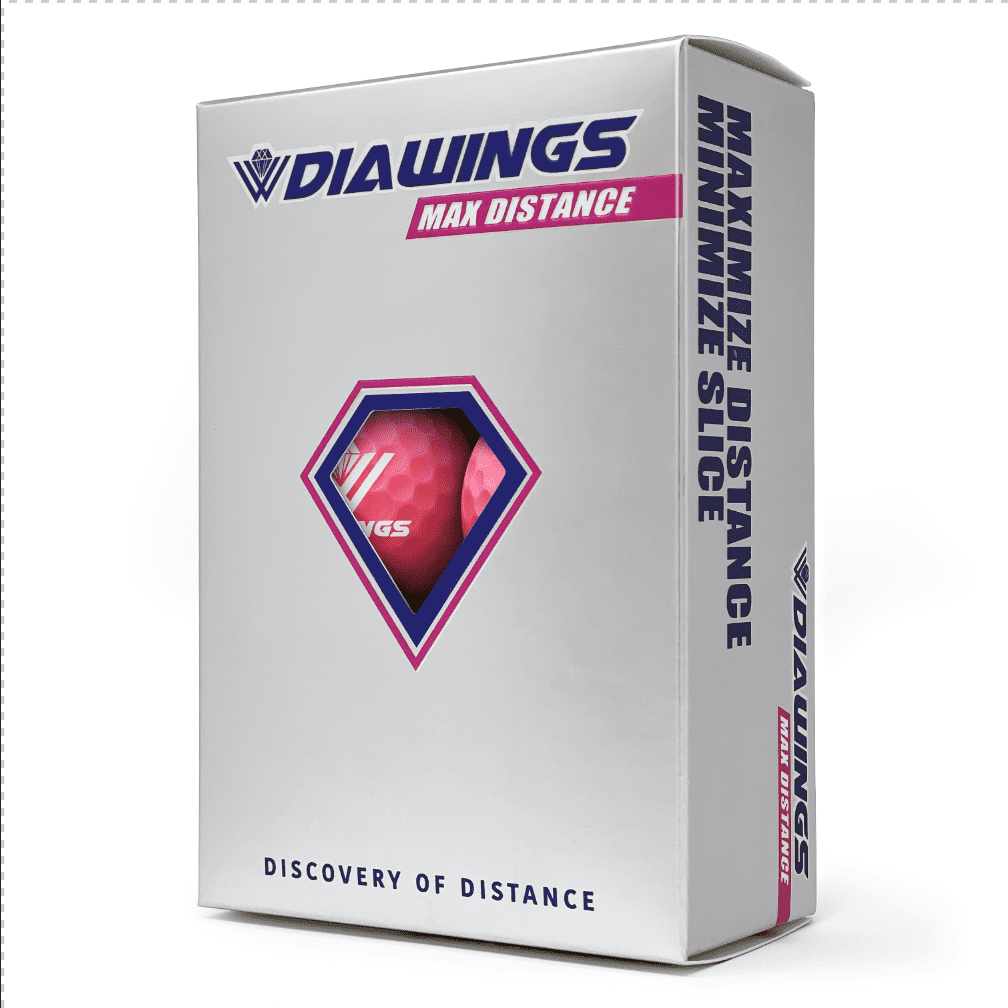 DIAWINGS MAX DISTANCE GOLF BALL PINK 6 Balls
