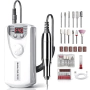 STARBIAO Electric Nail Drill Kit 40000 RPM, Rechargeable Cordless Nail File with LCD Display, Low Heat Low Noise Low Vibration, E-File for Acrylic Gel Nails, Ma