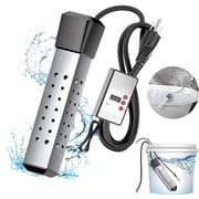 DICEEVIL Immersion Water Heater, 2000W Pool Heater for Inflatable Above Ground Swimming Pool, Submersible Electric Water Heater, Portable Bucket Heater with 304 Stainless Guard and Thermostat