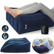 DICEEVIL Leg Elevation Pillows Inflatable Portable Lumbar Support Pillow, Wedge Pillows for Sleeping, Legs Reduce Swelling, Blood Improve Circulation, Back Pain, Pregnant Women, Blue