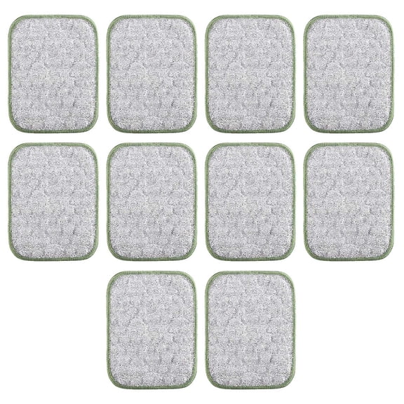DICEWEN 10PCS Double Side Dish Scrubber Sponge Safe NonScratch Scouring Pad for Cookware
