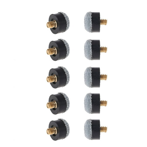 DICEWEN 10pcs Pool Screw Tip Ferrules Pool Cue Tip Cue Replacement Tip