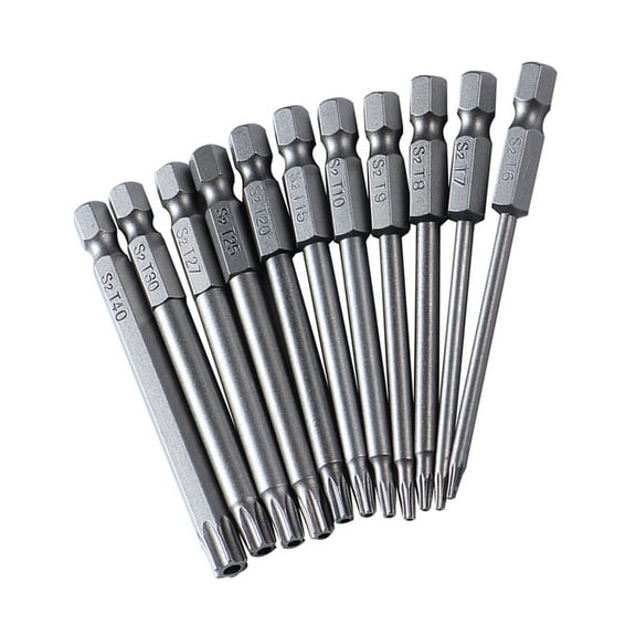 DICEWEN 11Pieces Torx Bit Set 3.52Inch Torx Screwdriver Bit Set Impact Magnetic Adapter