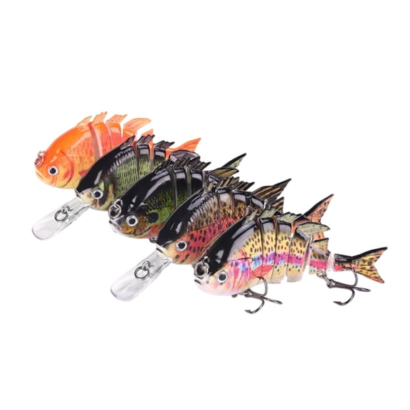 DICEWEN 15g Slow Sinking Fishing Baits Swimbait Multiple Sections Fishing Lures 3D Artificial Fishing Lures Segment Swimbaits