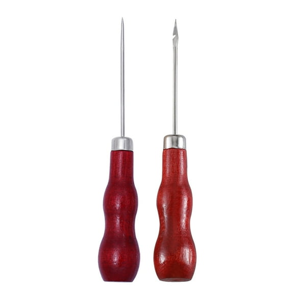 DICEWEN 2 Pcs Handle Awls Gourd Shape Hole Puncher DIY Tailor Sewing Stitching Pin Punching Tool